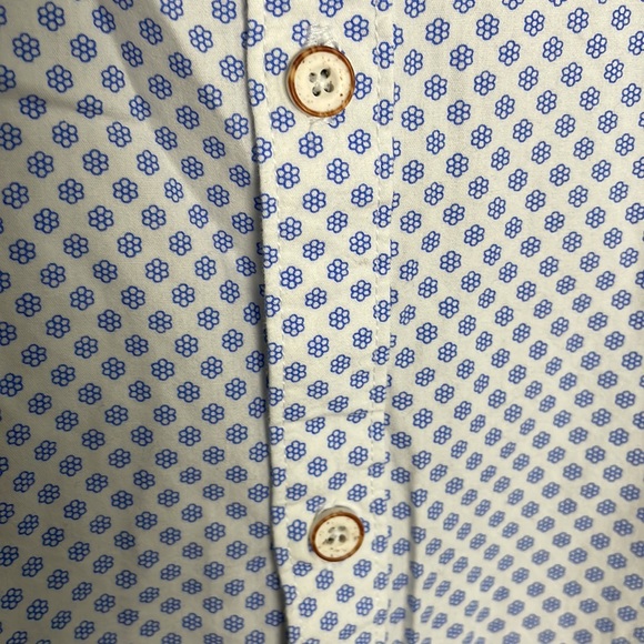 Denim & Flower Ricky Singh Slim Fit Casual Button Down Short Sleeve- size Large - Picture 4 of 12